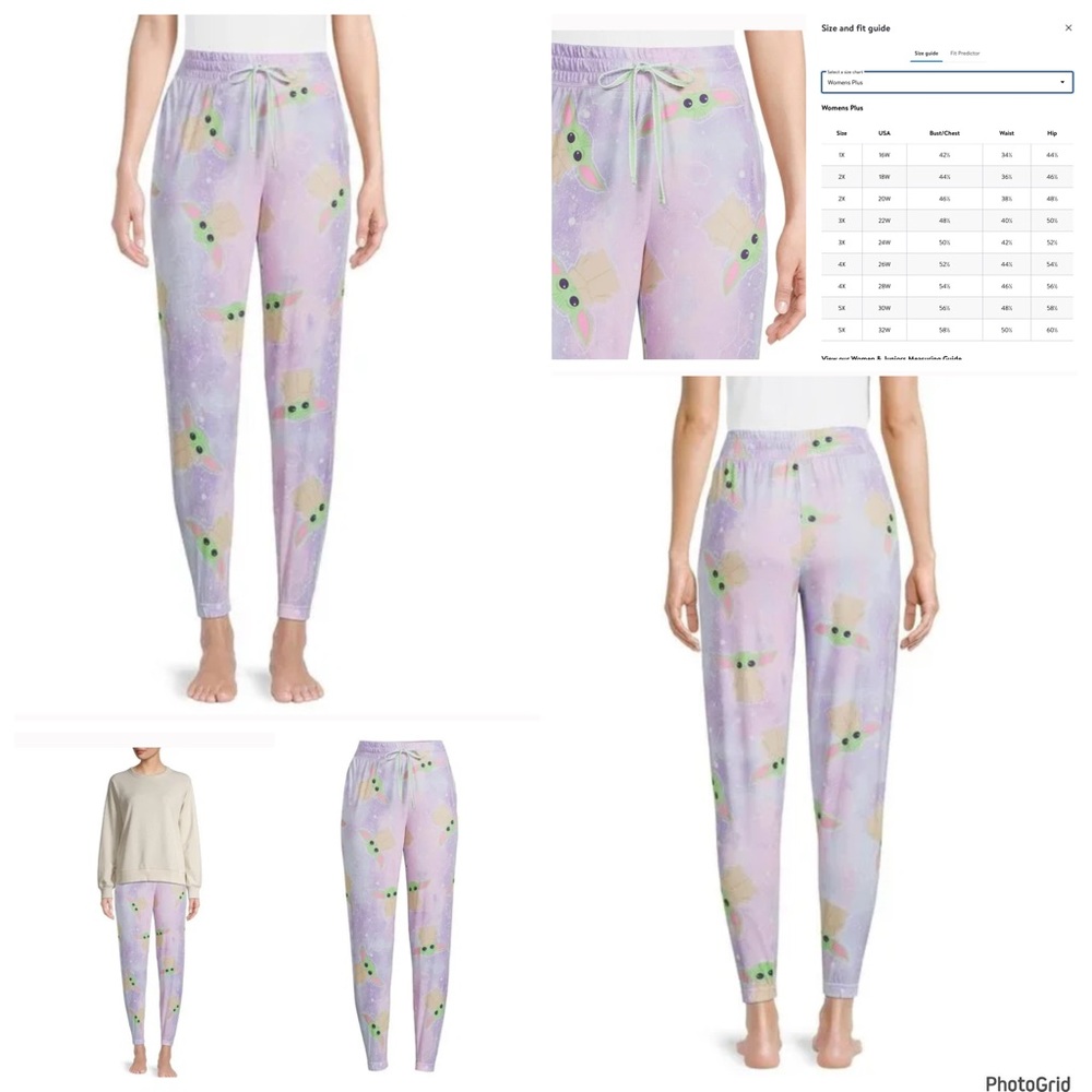 Briefly Stated 2X plus size Star Wars mandalorian sleep joggers NWT